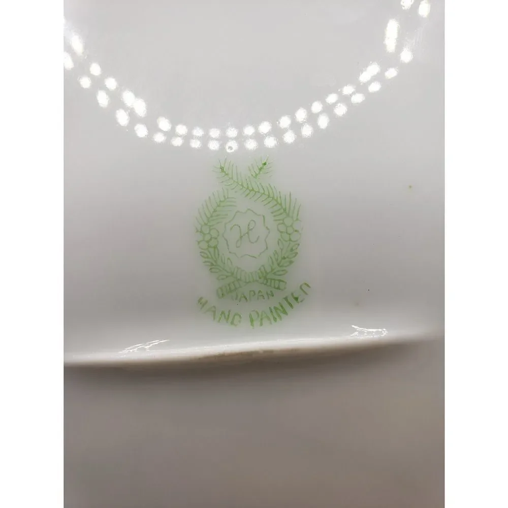 Vintage floral gold trim serving dish made in Japan